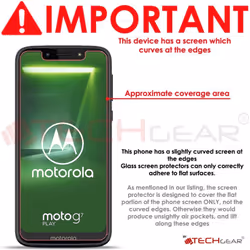 TECHGEAR Moto G7 Play Screen Protectors, [2 Pack] GLASS Edition Genuine Tempered Glass Screen Protector Guards Cover Compatible...