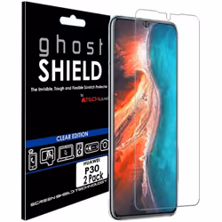 TECHGEAR [Pack of 2] Screen Protectors fit Huawei P30 [ghostSHIELD Edition] Genuine Reinforced TPU film Screen Protector Guar ...