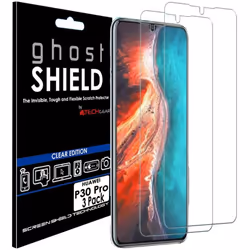 TECHGEAR [Pack of 3] Screen Protectors fit Huawei P30 Pro [ghostSHIELD Edition] Genuine Reinforced TPU film Screen Protector. ...