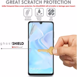 TECHGEAR Screen Protector fits Huawei P30 Pro [ghostSHIELD Edition] Reinforced TPU film Screen Protector with FULL Screen Coverage inc
