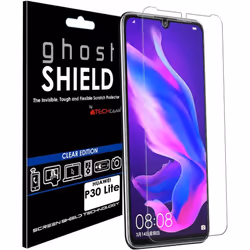 TECHGEAR Screen Protector fits Huawei P30 Lite [ghostSHIELD Edition] Reinforced TPU film Screen Protector with FULL Screen Co ...