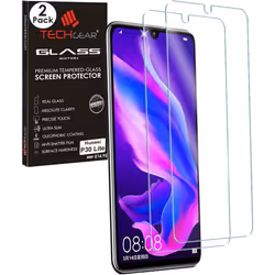 [2 Pack] Screen Protector fits Huawei P30 Lite, TECHGEAR GLASS Edition Genuine Tempered Glass Screen Protector Compatible wit ...
