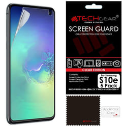 TECHGEAR [5 Pack] Screen Protectors for Samsung Galaxy S10E CLEAR LCD Screen Protectors Cover Guards Compatible with Samsung...
