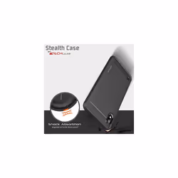 Compatible with Samsung Galaxy A10 Case [Stealth Case] Flexible, Shockproof, Ultra Slim, Soft TPU Protective Shell Cover with Carbon Fibre