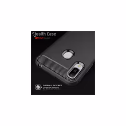Carbon Fibre Case fits Huawei Y6s / Y6 2019 - [Stealth Case] Flexible, Shockproof, Ultra Slim, Soft TPU Protective Shell Cover with Carbon Fibre