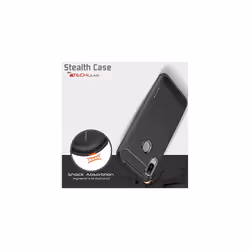 Carbon Fibre Case fits Huawei Y6s / Y6 2019 - [Stealth Case] Flexible, Shockproof, Ultra Slim, Soft TPU Protective Shell Cover with Carbon Fibre