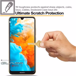 TECHGEAR [2 Pack] GLASS Edition Screen Protector Compatible with Huawei Y7 2019, Tempered Glass Screen Protector Cover [9H Hardness] [No-Bubble]