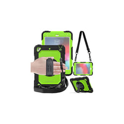 TECHGEAR UTILITY Case for Apple iPad Mini 5 / iPad Mini 4 - HEAVY DUTY Shockproof Protect Case 360 Degree Rotating Stand, Hand and Sho - GREEN / BLACK