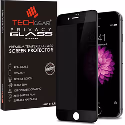 TECHGEAR Anti Spy Screen Protector for iPhone 8/7 / 6 / 6s 4.7" - PRIVACY 3D GLASS Edition Genuine Tempered Glass Full Screen ...