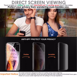 TECHGEAR Anti Spy Screen Protector for iPhone 8 Plus, iPhone 7 Plus - PRIVACY 3D GLASS Edition Genuine Tempered Glass Full...