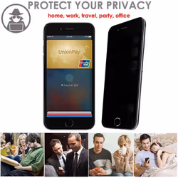 TECHGEAR Anti Spy Screen Protector for iPhone 8 Plus, iPhone 7 Plus - PRIVACY 3D GLASS Edition Genuine Tempered Glass Full...