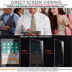 TECHGEAR Anti Spy Screen Protector iPad Air 4, iPad Pro 11" PRIVACY Edition Tempered Glass Screen Protector Compatible with...
