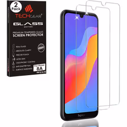 TECHGEAR [2 Pack] GLASS Edition Screen Protector Compatible with Honor 8A, Tempered Glass Screen Protector Cover [9H Hardness ...