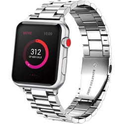 TECHGEAR Watch Band for Apple Watch 45mm / 44mm / 42mm Stainless Steel Link Bracelet Watch Strap Metal Clasp for Series 8 7 6 5 - Silver, 40mm / 38mm