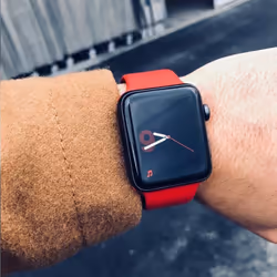 TECHGEAR Watch Band Compatible with Apple Watch 40mm / 38mm Soft Silicone Classic Sport Replacement Watch Band for Series: 8 7 6 5 - red, 40/38mm S/M