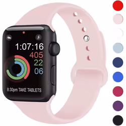 TECHGEAR Watch Band Compatible with Apple Watch 40mm / 38mm Soft Silicone Classic Sport Replacement Watch Band for Series: 8  ...
