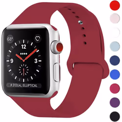 TECHGEAR Watch Band Compatible with Apple Watch 40mm / 38mm Soft Silicone Classic Sport Replacement Watch Band for Series: 8  ...