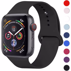 TECHGEAR Watch Band Compatible with Apple Watch 40mm / 38mm Soft Silicone Classic Sport Replacement Watch Band for Series: 8  ...