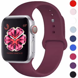 TECHGEAR Watch Band Compatible with Apple Watch 40mm / 38mm Soft Silicone Classic Sport Replacement Watch Band for Series: 8  ...