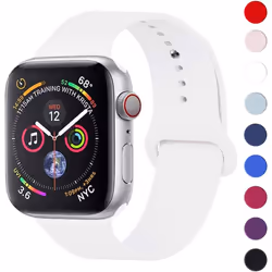 TECHGEAR Watch Band Compatible with Apple Watch 44mm / 42mm Soft Silicone Classic Sport Replacement Watch Band for Series 8 7 ...