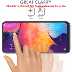TECHGEAR [Pack of 3] Screen Protectors fit Samsung Galaxy A50 [ghostSHIELD Edition] Reinforced TPU film Screen Protector Guard...