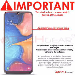 TECHGEAR 2 Pack GLASS Edition Compatible with Samsung Galaxy A20e, Tempered Glass Screen Protector Covers [2.5D Round Edge] [9H...