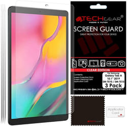 TECHGEAR [Pack of 3 Screen Protector for Samsung Galaxy Tab A 10.1" 2019 (SM-T510 / SM-T515), Ultra CLEAR Screen Protector Guard Cover