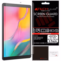 TECHGEAR [Pack of 5] Screen Protector for Samsung Galaxy Tab A 10.1" 2019 (SM-T510 / SM-T515), Ultra CLEAR Screen Protector