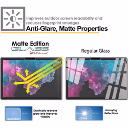TECHGEAR Anti-Glare Screen Protector Compatible with Microsoft Surface Pro 2017, Surface Pro 4 - MATTE GLASS Edition Genuine...