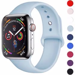 TECHGEAR Watch Band Compatible with Apple Watch 44mm / 42mm Soft Silicone Classic Sport Replacement Watch Band for Series 8 - ...
