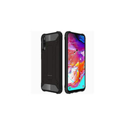 TECHGEAR Galaxy A70 Case [Tough Armoured] ShockProof Dual-Layer Protective Heavy Duty Tough Cover Designed For Samsung Galaxy A70 - (Black)