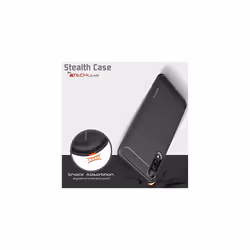 Samsung Galaxy A70 Carbon Fibre Case [Stealth Case] Flexible, Shockproof, Ultra Slim, Soft TPU Protective Shell Cover with Carbon Fibre Detailing