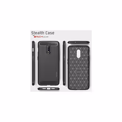 Carbon Fibre Case Compatible with OnePlus 7 [Stealth Case] Flexible, Shockproof, Ultra Slim, Soft TPU Protective Shell Cover with Carbon Fibre