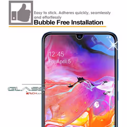 TECHGEAR 2 Pack GLASS Edition Compatible with Samsung Galaxy A70, Tempered Glass Screen Protector Covers [2.5D Round Edge] [9H...