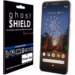 TECHGEAR Screen Protector fits Google Pixel 3a [ghostSHIELD Edition] Reinforced TPU film Screen Protector [FULL Screen Covera ...