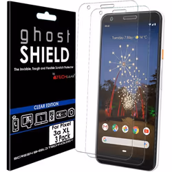 TECHGEAR [Pack of 3] Screen Protectors fits Google Pixel 3a XL [ghostSHIELD Edition] Reinforced TPU film Screen Protector Gua ...