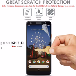 TECHGEAR [Pack of 3] Screen Protectors fits Google Pixel 3a XL [ghostSHIELD Edition] Reinforced TPU film Screen Protector Guard...