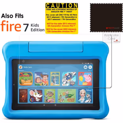 TECHGEAR Screen Protector for Previous Amazon Fire 7" & Fire Kids Edition 7" (9th Gen / 2019 Release) - Clear Lcd Screen Protectors