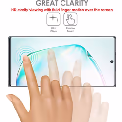 TECHGEAR Screen Protector fit Samsung Galaxy Note 10 [ghostSHIELD Edition] Reinforced TPU film Screen Protector [FULL Screen Coverage]