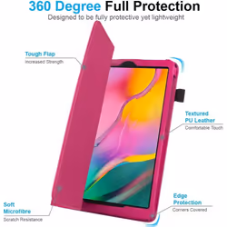 TECHGEAR Leather Case for New Samsung Galaxy Tab A 10.1" 2019 (SM-T510 / SM-T515) Premium PU Leather Slim Folio Stand Case...