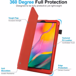 TECHGEAR Leather Case for New Samsung Galaxy Tab A 10.1" 2019 (SM-T510 / SM-T515) Premium PU Leather Slim Folio Stand Case...