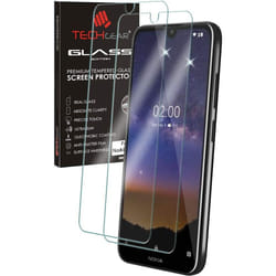 TECHGEAR [2 Pack] GLASS Edition Screen Protector for Nokia 2.2, Genuine Tempered Glass Screen Protector [9H Hardness] [No-Bubble]