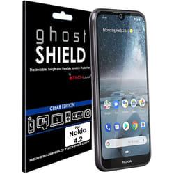 [Pack of 3] TECHGEAR Screen Protectors for Nokia 4.2 [ghostSHIELD Edition] Reinforced TPU film Screen Protector with FULL Screen Coverage inc