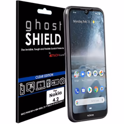 [Pack of 2] TECHGEAR Screen Protectors for Nokia 4.2 [ghostSHIELD Edition] Reinforced TPU film Screen Protector with FULL Scr ...