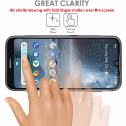 [Pack of 2] TECHGEAR Screen Protectors for Nokia 4.2 [ghostSHIELD Edition] Reinforced TPU film Screen Protector with FULL Screen Coverage inc