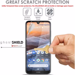 [Pack of 2] TECHGEAR Screen Protectors for Nokia 4.2 [ghostSHIELD Edition] Reinforced TPU film Screen Protector with FULL Screen Coverage inc