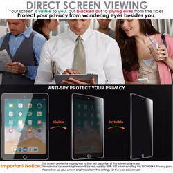 TECHGEAR Anti Spy Screen Protector Compatible for Samsung Galaxy Tab S4 10.5" (SM-T830 Series) - PRIVACY GLASS Edition Genuine Tempered Glass Screen