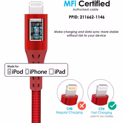 TECHGEAR USB C to Lightning Cable [1M Apple MFi Certified] Strong Braided Lead for iPhone 14/13/12/11/Pro/Max/Mini/X, iPad 10.2", iPad 10 2022