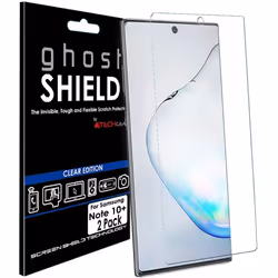 TECHGEAR [Pack of 2 Screen Protectors fit Samsung Galaxy Note 10 Plus [ghostSHIELD Edition] Reinforced TPU film Screen Protec ...