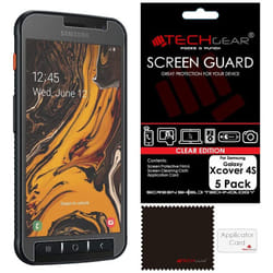TECHGEAR [5 Pack] Screen Protectors for Galaxy Xcover 4S, CLEAR LCD Film Screen Protectors Cover Guards Compatible with Samsung...